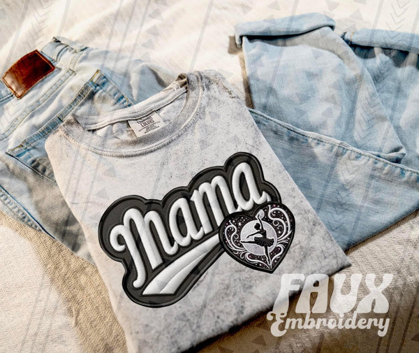 Mama Varsity Themed Heart (Adult)