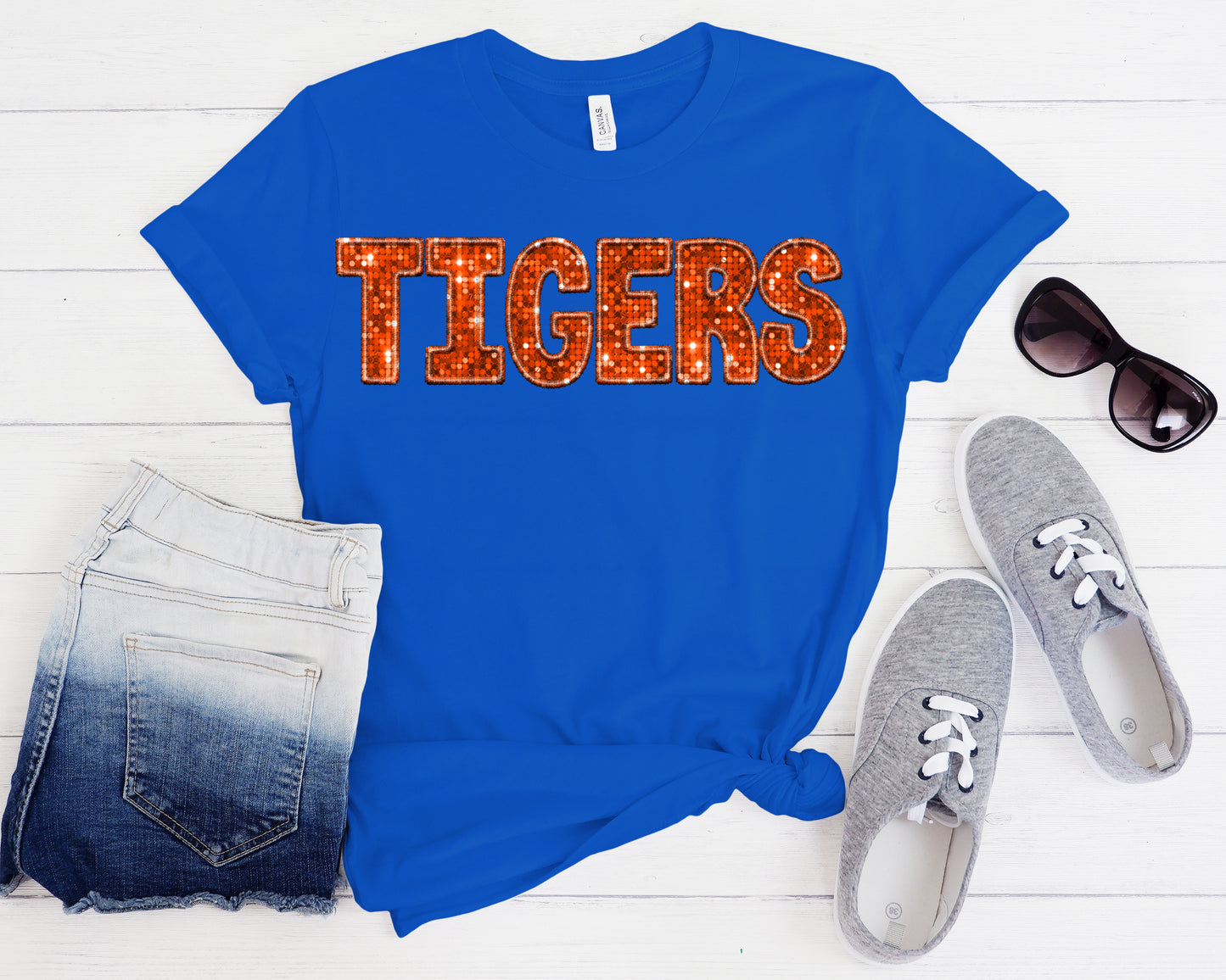 Faux Sequin TIGERS Shirt
