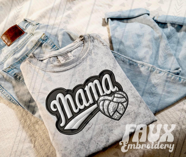 Mama Varsity Themed Heart (Adult)