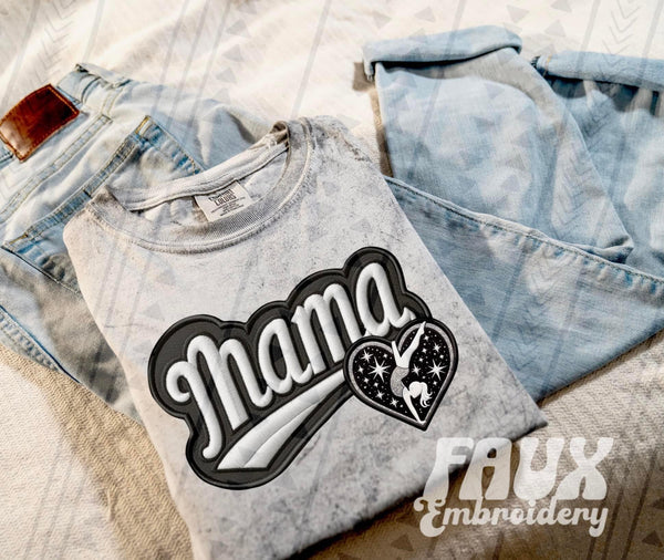 Mama Varsity Themed Heart (Adult)