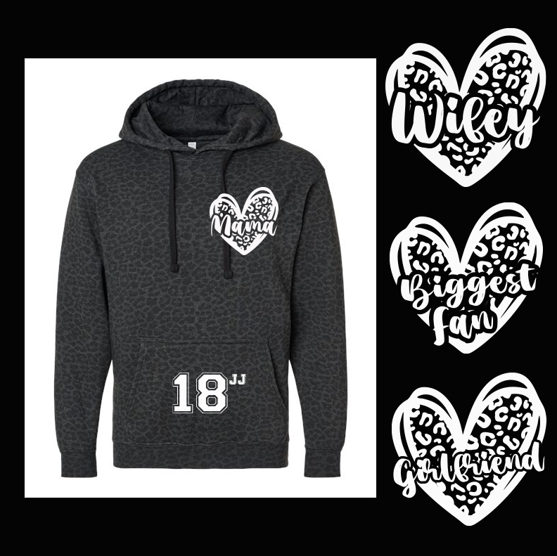 Custom Black Leopard Hoodie