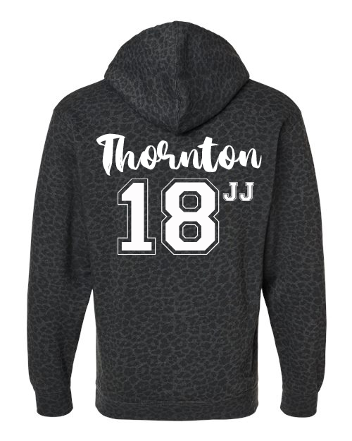 Custom Black Leopard Hoodie