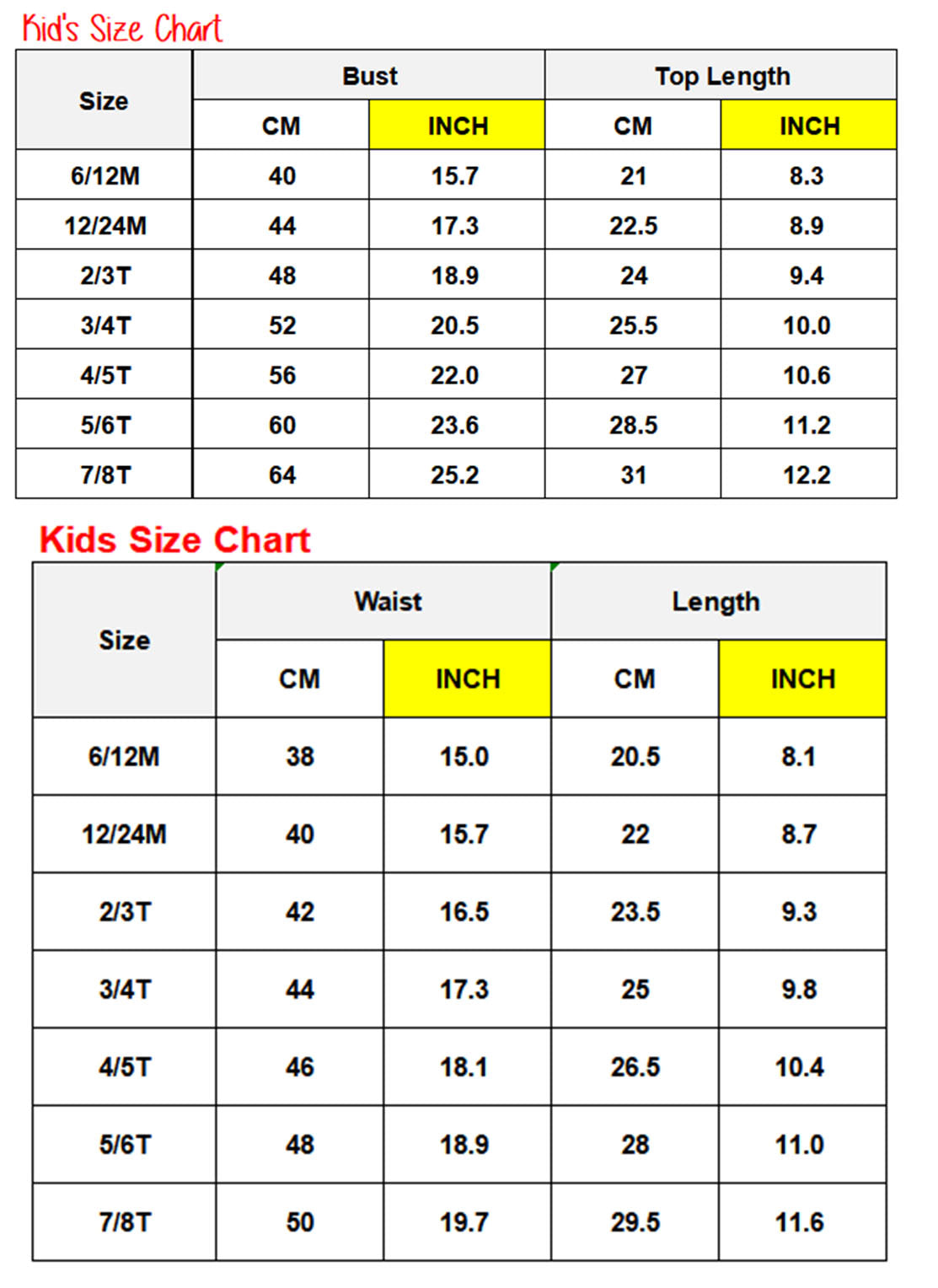 Kids 2 Piece sets