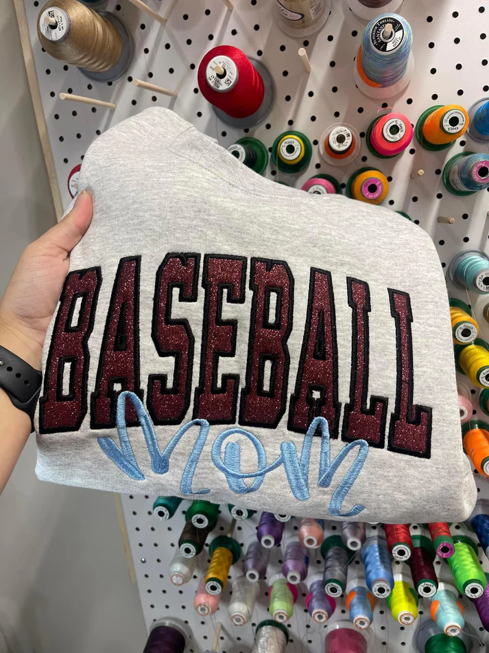 Embroidered Sports Mom Tees & Crew