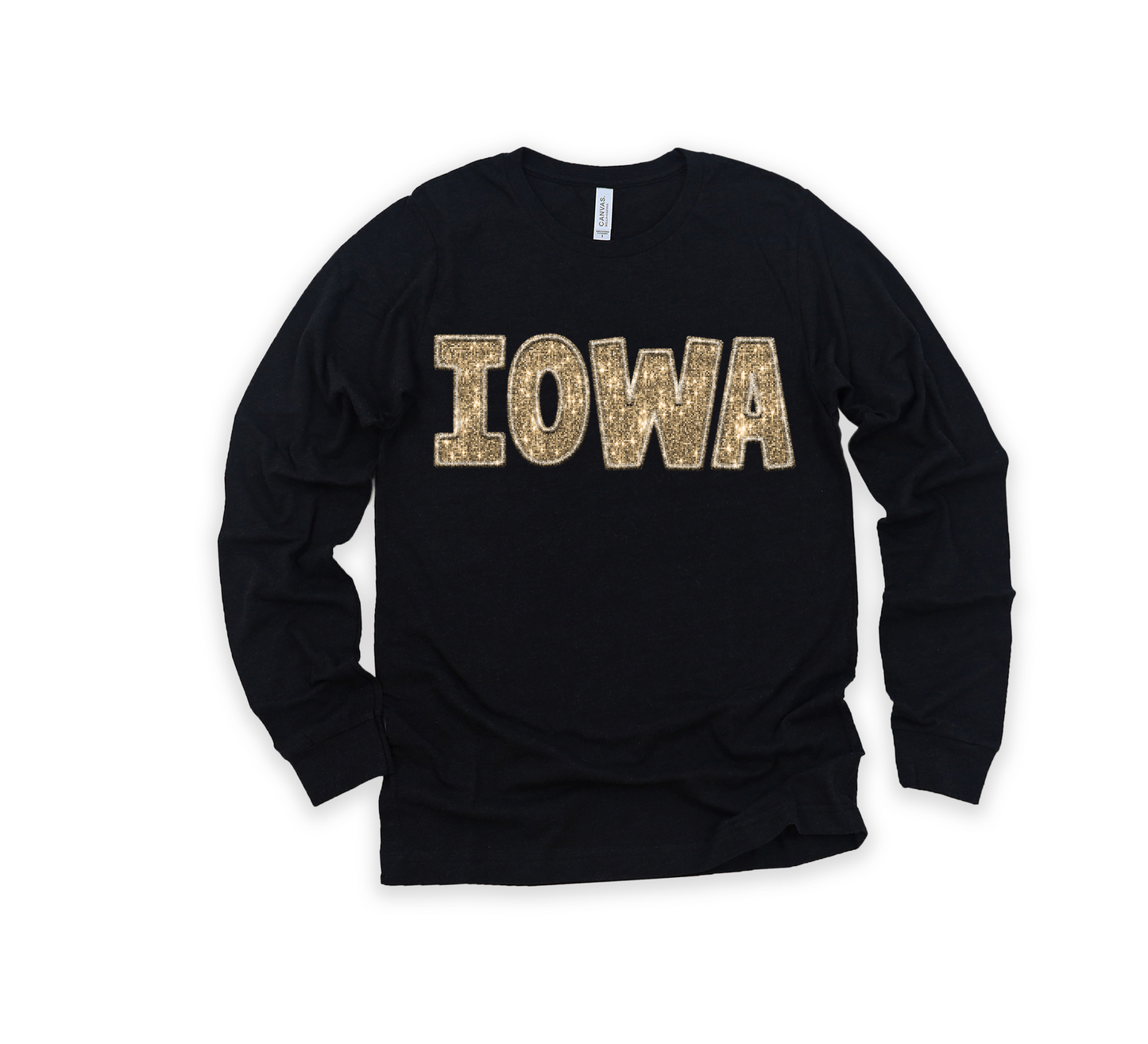 Faux Sequin IOWA Shirt