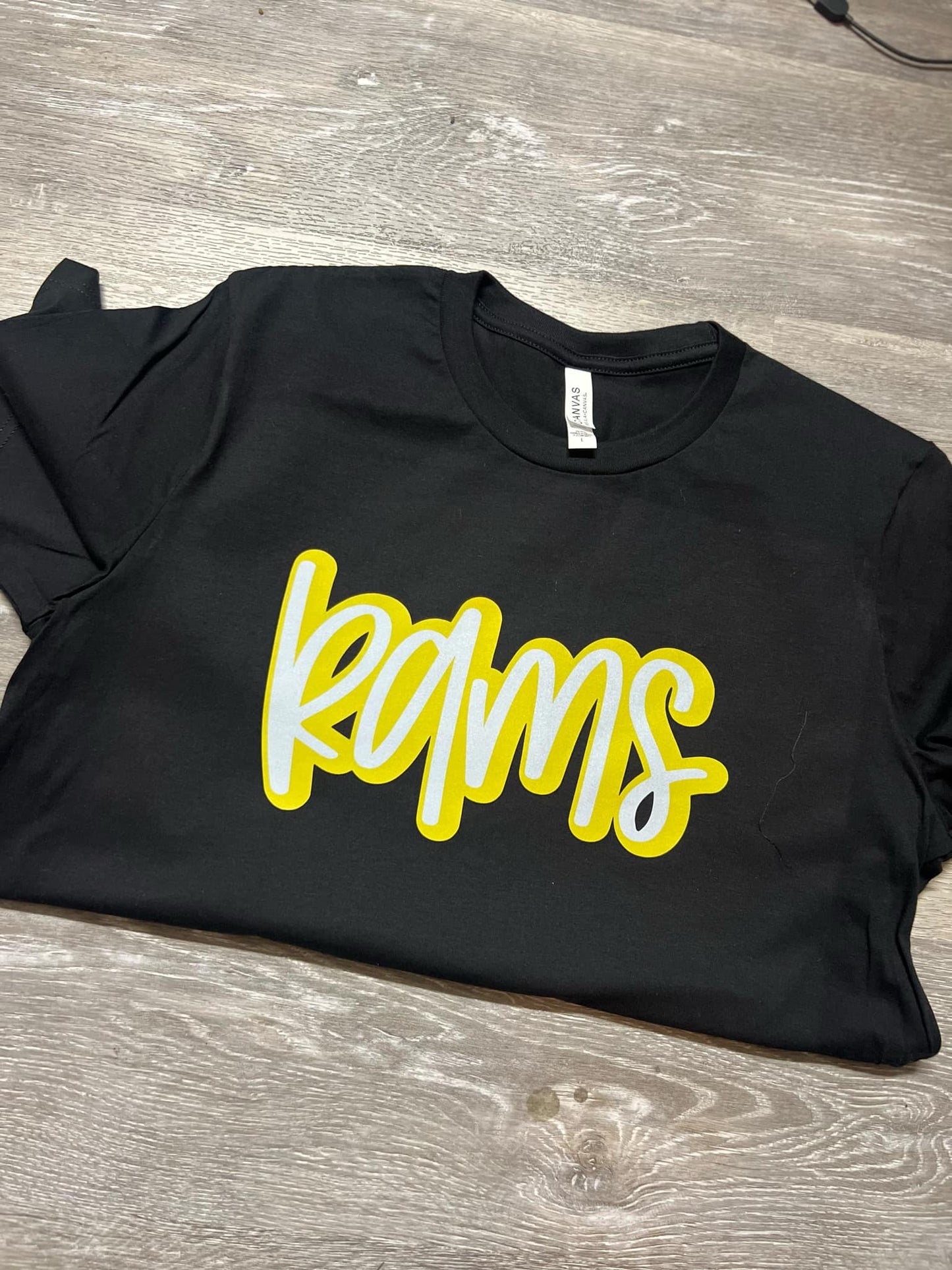 RTS Rams Handwritten Black Tee