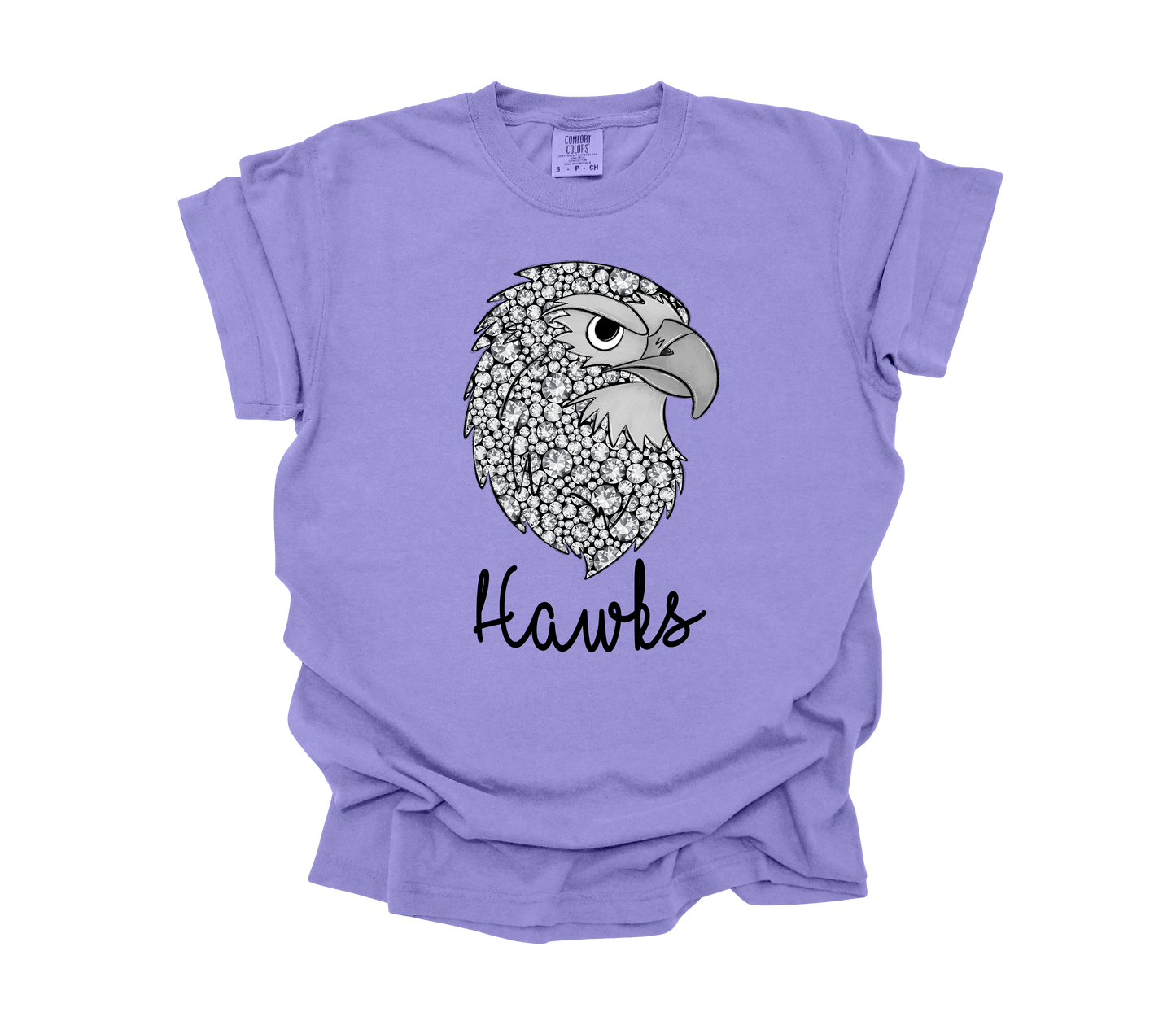 Silver Faux Rhinestone Hawk (Adult)