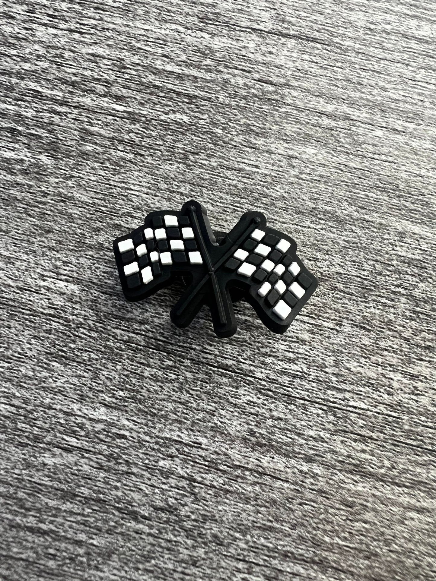 Checkered Flag Clog Charm