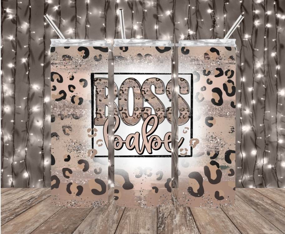 Leopard Boss Babe Tumbler