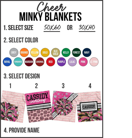 Cheer Custom Minky Blanket