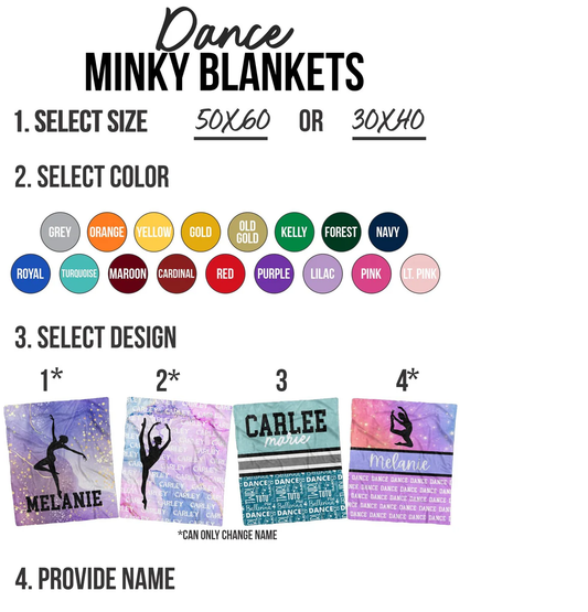Dance Custom Minky Blanket