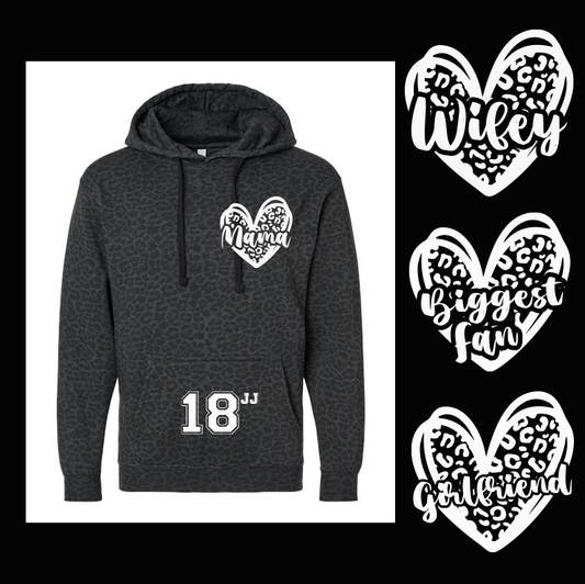 Custom Black Leopard Hoodie