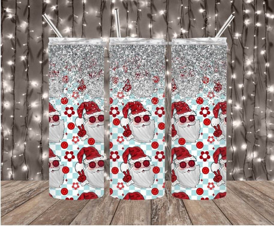 Santa Peace & Glitter Tumbler