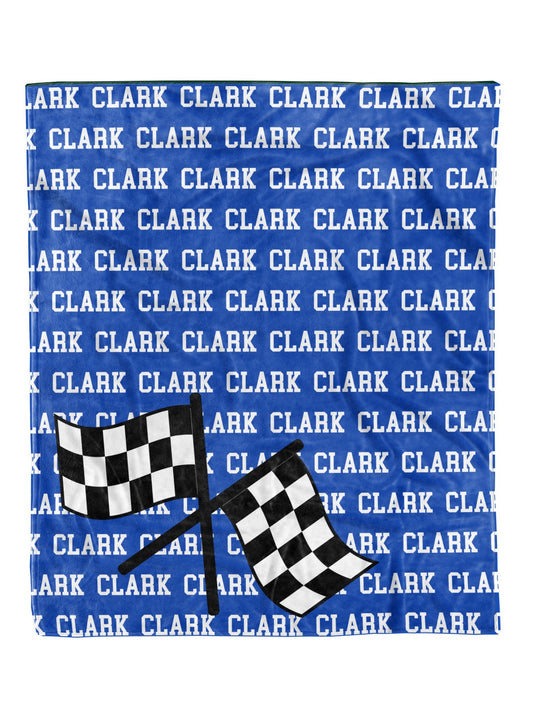 Racing Custom Minky Blanket