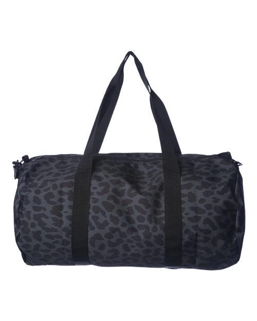 Black Duffle with Checkered Handle