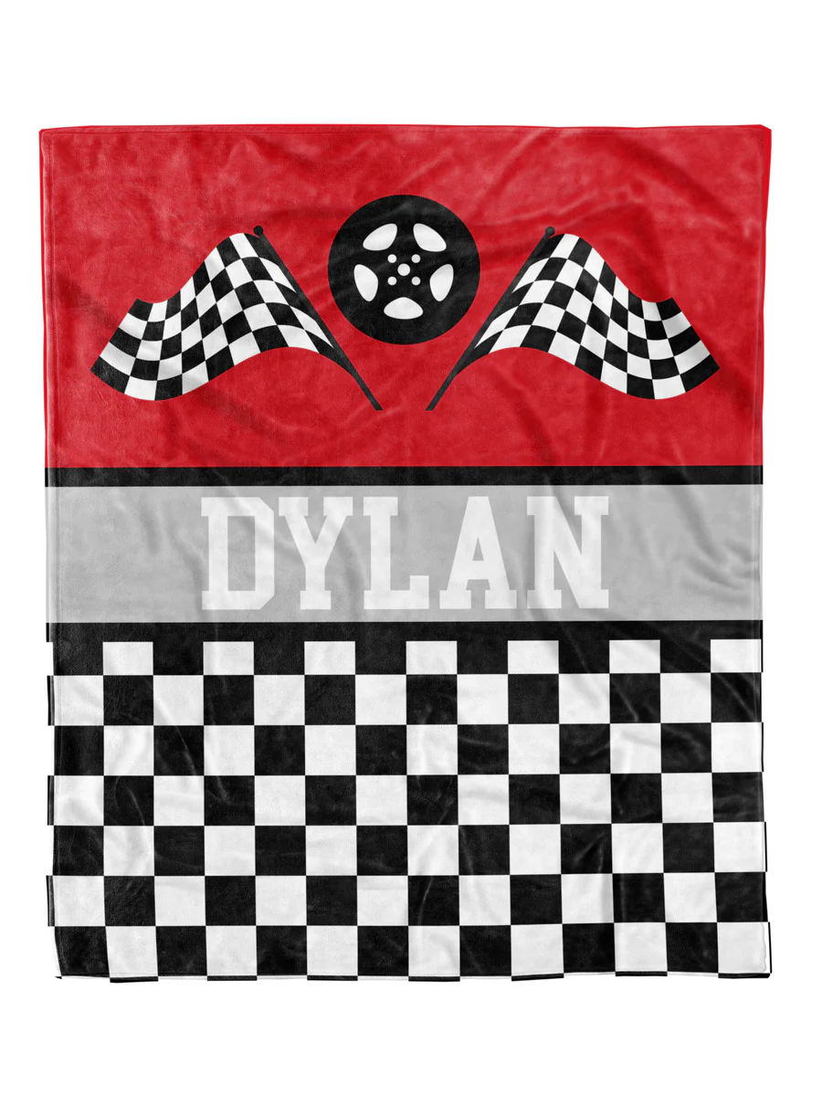Racing Tire Custom Minky Blanket