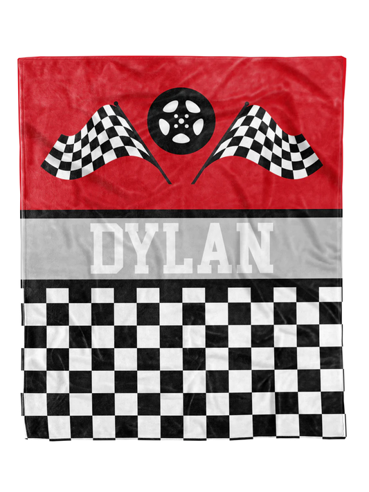 Racing Tire Custom Minky Blanket